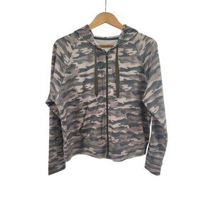 Xersion Small Loose Fit Camouflage Zip-Up Hoodie